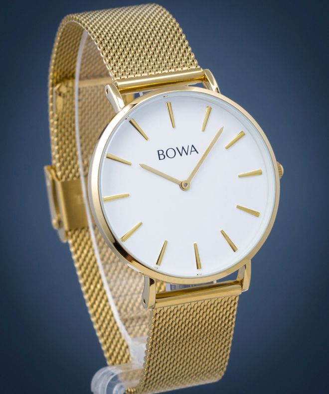 Zegarek BOWA New York White-Gold Mesh 38 NY384-24-184M