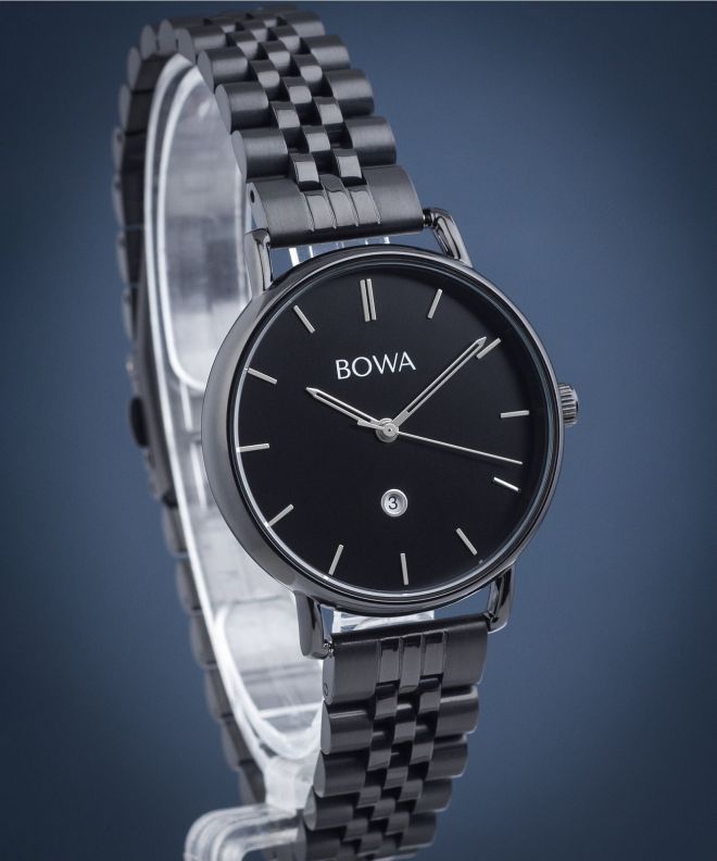 Zegarek damski BOWA Milan Black-Silver Tone Steel 34 MI341-15-161S