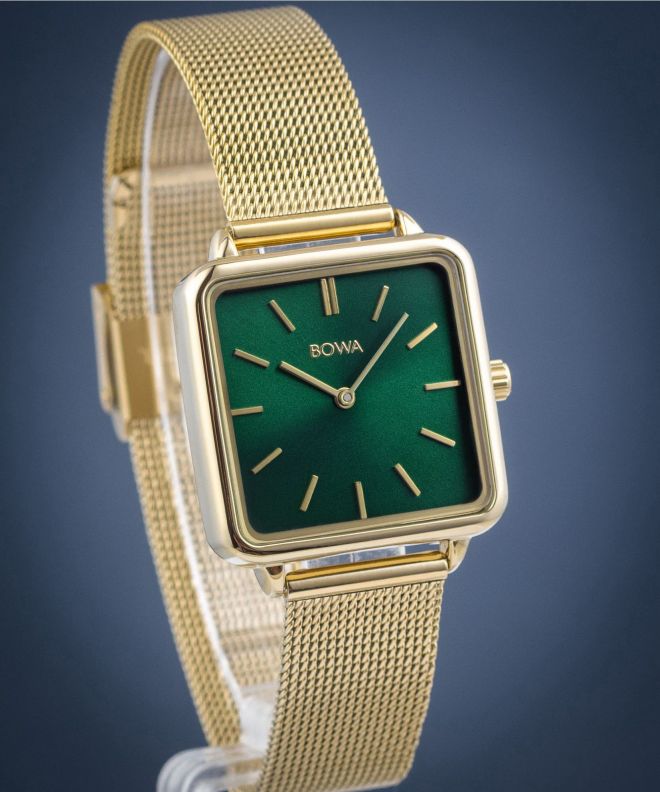 Zegarek damski BOWA Vienna Green Gold Mesh 29 VI294-04-164M