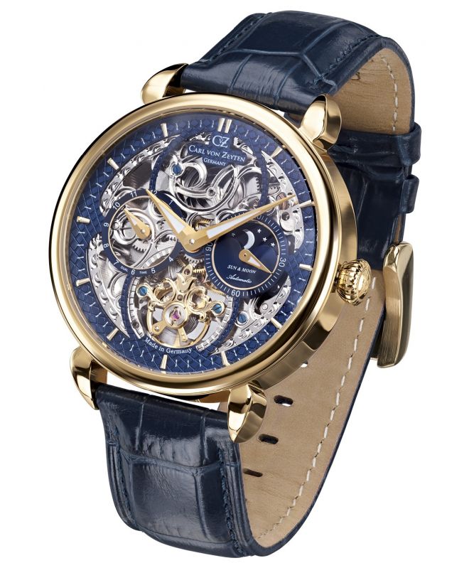 Zegarek męski Carl von Zeyten Neukirch Skeleton Automatic CVZ0005GBL (CVZ0005GBLS)