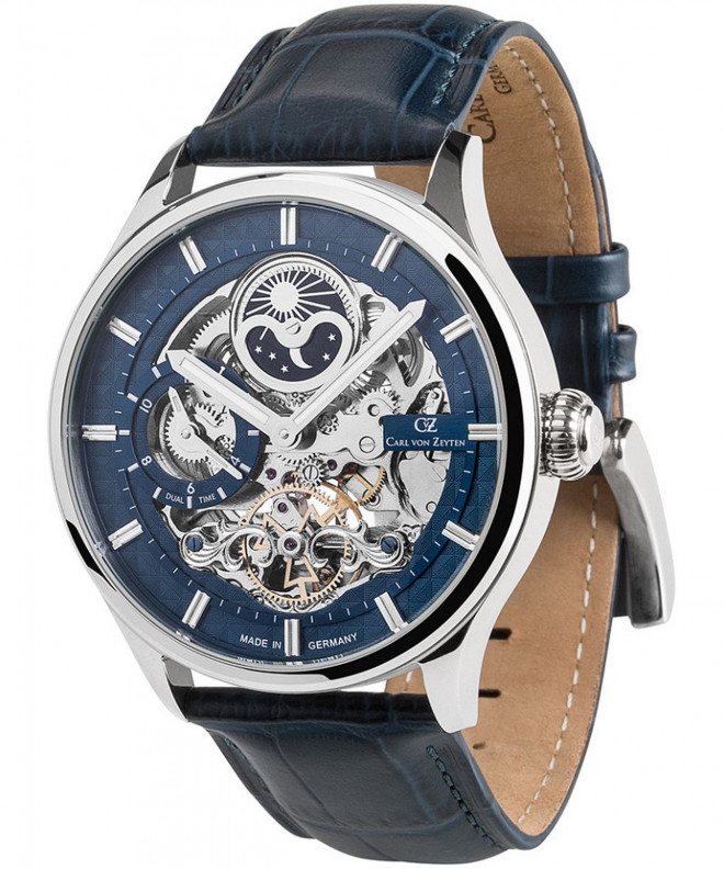 Zegarek męski Carl von Zeyten Neustadt Skeleton Automatic CVZ0008BLS