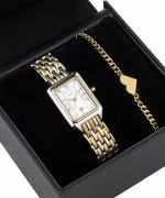 Zegarek damski BOWA Barcelona White Silver-Gold Steel 23 Gift Set