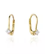 Kolczyki Bonore ze Złota próby 585 z diamentem 0,14 ct