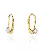 Kolczyki Bonore ze Złota próby 585 z diamentem 0,2 ct