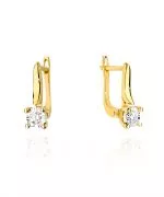 Kolczyki Bonore ze Złota próby 585 z diamentem 0,16 ct