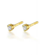 Kolczyki Bonore ze złota próby 585 z diamentem 0,04 ct