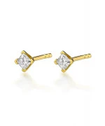 Kolczyki Bonore ze złota próby 585 z diamentem 0,15 ct