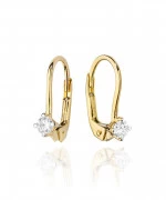 Kolczyki Bonore ze złota próby 585 z diamentem 0,08 ct