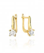 Kolczyki Bonore ze złota próby 585 z diamentem 0,08 ct