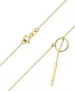 Łańcuszek Bonore 454 + 6 cm ze Złota próby 585 z diamentem 0,0145 ct