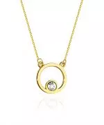 Łańcuszek Bonore 42 - 45 cm ze Złota próby 585 z diamentem 0,01 ct