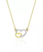 Łańcuszek Bonore 42 - 45 cm ze Złota próby 585 z diamentem 0,06 ct