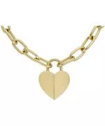 Naszyjnik Fossil Harlow Linear Texture Heart