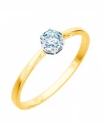 Pierścionek Bonore ze złota próby 585 z diamentem 0,4 ct