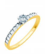 Pierścionek Bonore ze złota próby 585 z diamentem 0,5 ct