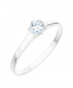 Pierścionek Bonore z białego złota próby 585 z diamentem 0,5 ct