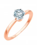 Pierścionek Bonore z różowego złota próby 585 z diamentem 0,7 ct
