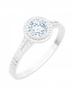 Pierścionek Bonore z białego złota próby 585 z diamentem 0,7 ct