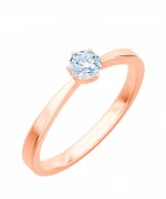 Pierścionek Bonore z różowego złota próby 585 z diamentem 0,5 ct