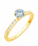 Pierścionek Bonore ze złota próby 585 z diamentem 0,7 ct