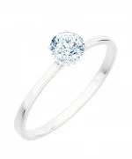 Pierścionek Bonore z białego złota próby 585 z diamentem 0,7 ct