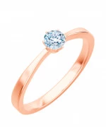 Pierścionek Bonore z różowego złota próby 585 z diamentem 0,5 ct