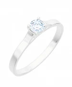 Pierścionek Bonore z białego złota próby 585 z diamentem 0,5 ct