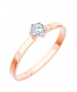 Pierścionek Bonore z różowego złota próby 585 z diamentem 0,5 ct