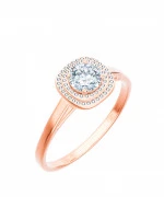 Pierścionek Bonore z różowego złota próby 585 z diamentem 0,7 ct