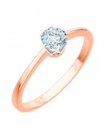Pierścionek Bonore z różowego złota próby 585 z diamentem 0,7 ct