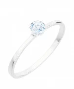 Pierścionek Bonore z białego złota próby 585 z diamentem 0,5 ct