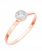 Pierścionek Bonore z różowego złota próby 585 z diamentem 0,5 ct