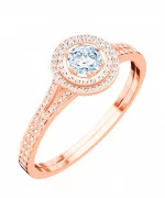 Pierścionek Bonore z różowego złota próby 585 z diamentem 0,5 ct