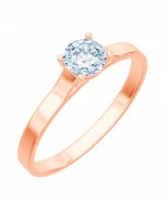Pierścionek Bonore z różowego złota próby 585 z diamentem 0,7 ct