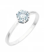 Pierścionek Bonore z białego złota próby 585 z diamentem 0,7 ct