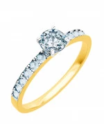 Pierścionek Bonore ze złota próby 585 z diamentem 0,7 ct