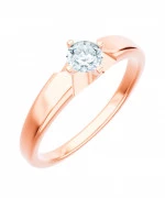 Pierścionek Bonore z różowego złota próby 585 z diamentem 0,5 ct