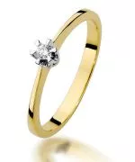 Pierścionek Bonore ze złota próby 585 z diamentem 0,04 ct