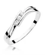 Pierścionek Bonore ze Złota próby 585 z diamentem 0,12 ct