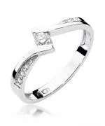 Pierścionek Bonore ze Złota próby 585 z diamentem 0,16 ct