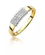 Pierścionek Bonore ze Złota próby 585 z diamentem 0,2 ct
