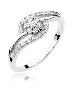 Pierścionek Bonore ze Złota próby 585 z diamentem 0,17 ct