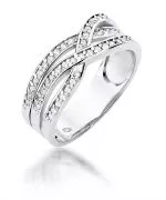Pierścionek Bonore ze Złota próby 585 z diamentem 0,27 ct
