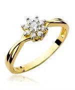 Pierścionek Bonore ze Złota próby 585 z diamentem 0,22 ct