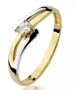 Pierścionek Bonore ze złota próby 585 z diamentem 0,08 ct
