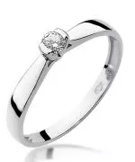 Pierścionek Bonore z białego złota próby 585 z diamentem 0,08 ct