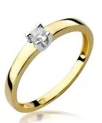 Pierścionek Bonore ze złota próby 585 z diamentem 0,08 ct