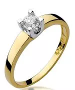 Pierścionek Bonore ze złota próby 585 z diamentem 0,25 ct