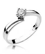 Pierścionek Bonore ze Złota próby 585 z diamentem 0,25 ct
