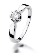 Pierścionek Bonore z białego złota próby 585 z diamentem 0,5 ct